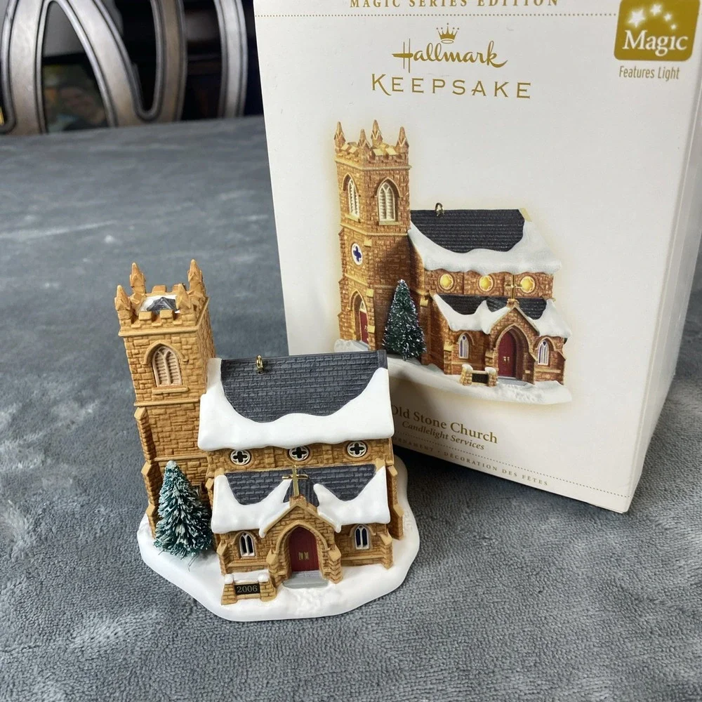 Hallmark Keepsake Christmas Tree Ornament 2006 Old Stone Church